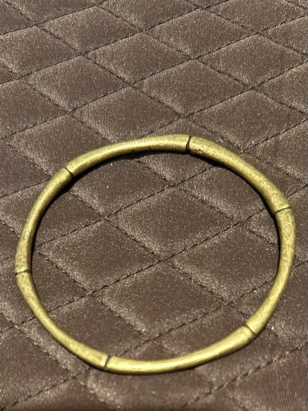 Gold-Tone Bamboo-Style Women's Bangle Bracelet by